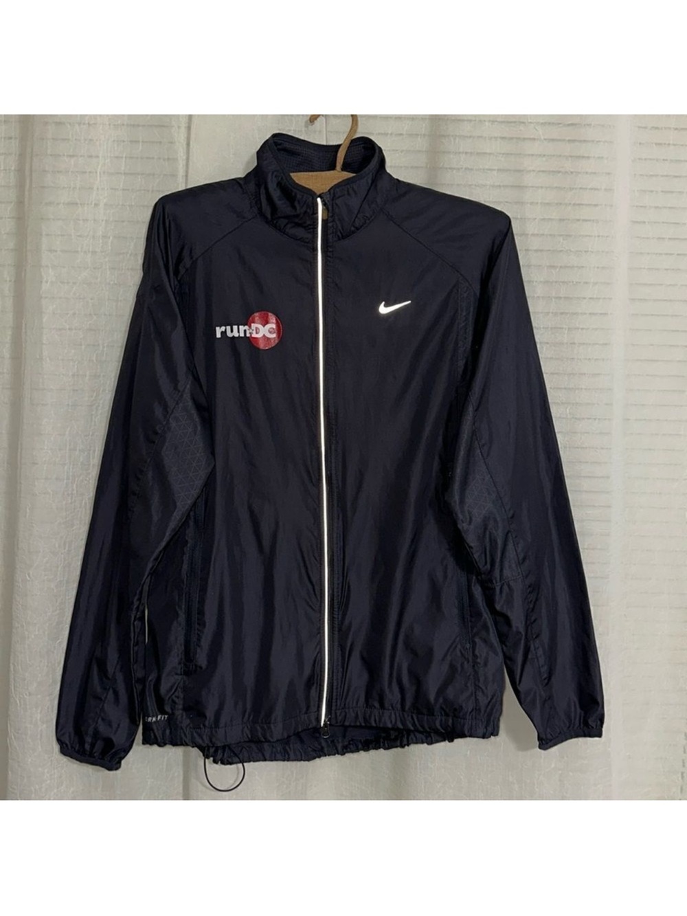 Nike L Midnight Blue Storm-Fit Tech Friendly Windbreaker Run DC Running Jacket